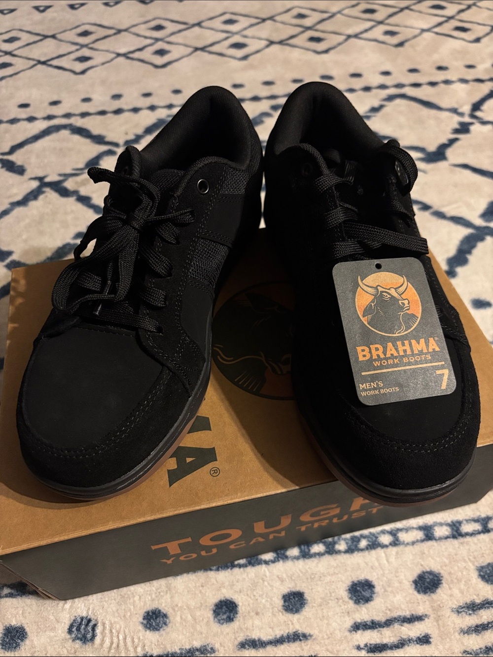 Brahma Men’s Low-Top Grate II Sneakers! Steel Toe! Slip Resistant! Size 7! NEW